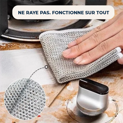 KitchenClean - Chiffons magiques en laine d'acier